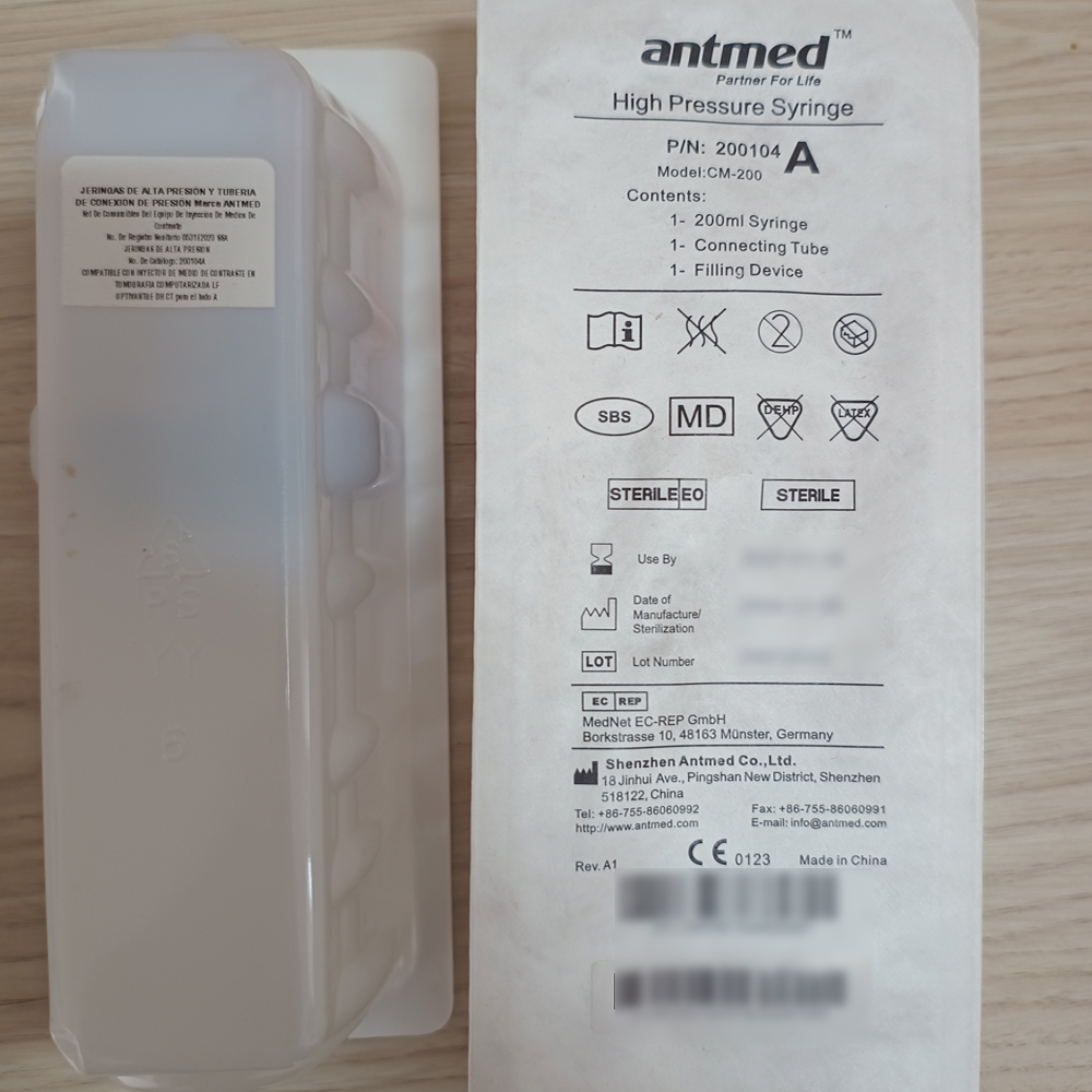 Jeringa Antmed 200104A CT 200ml para inyectores LF Optivantage CT